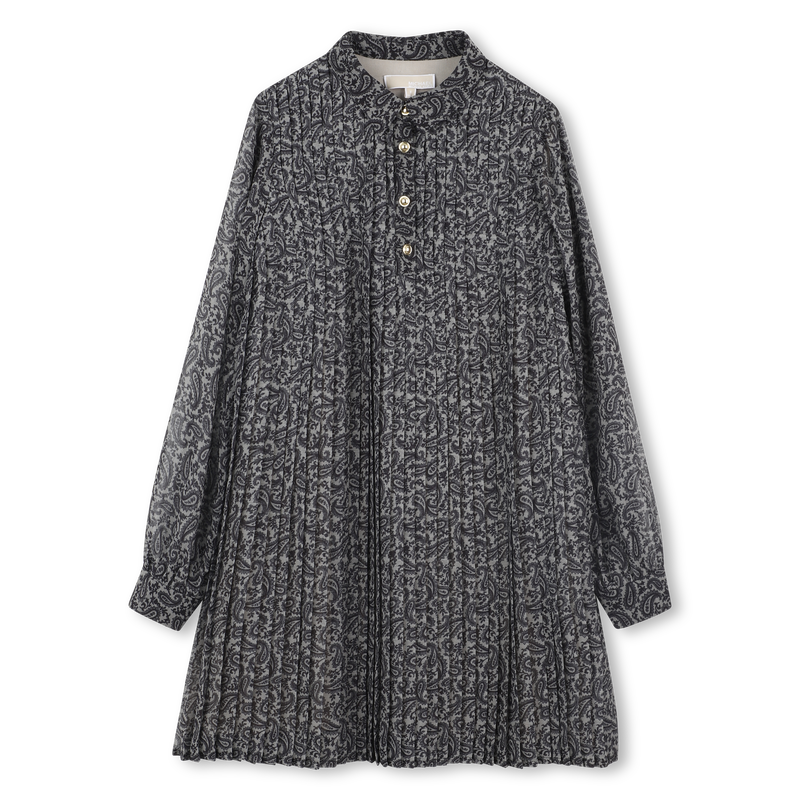 Geplooide jurk met lange mouwen MICHAEL KORS 
                        GIRL