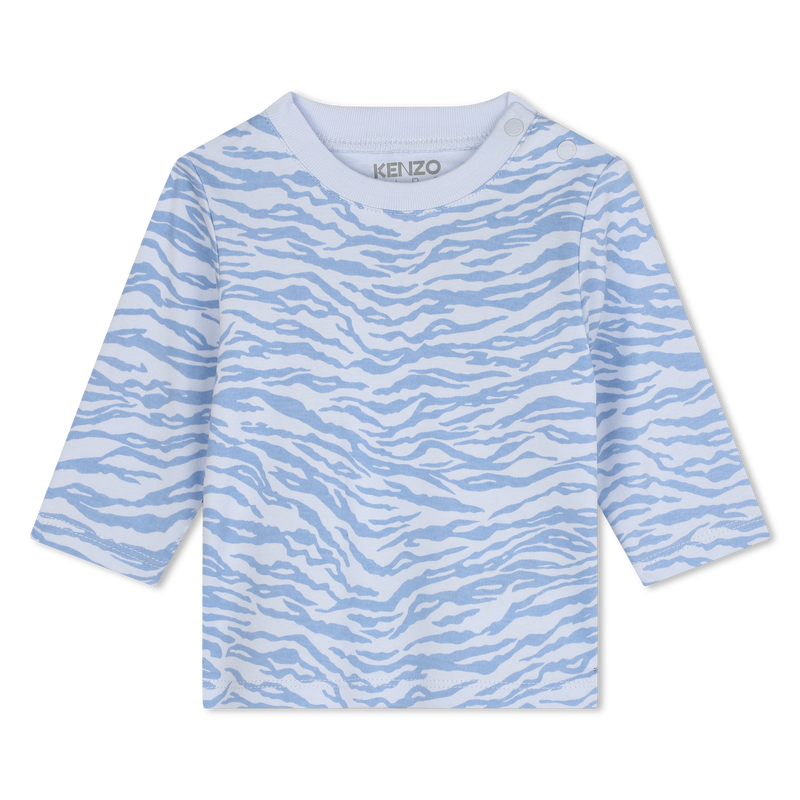Katoenen T-shirt en tuinbroek KENZO KIDS 
                        BOY