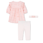 Jurk + legging + hoofdband set KENZO KIDS 
                    GIRL