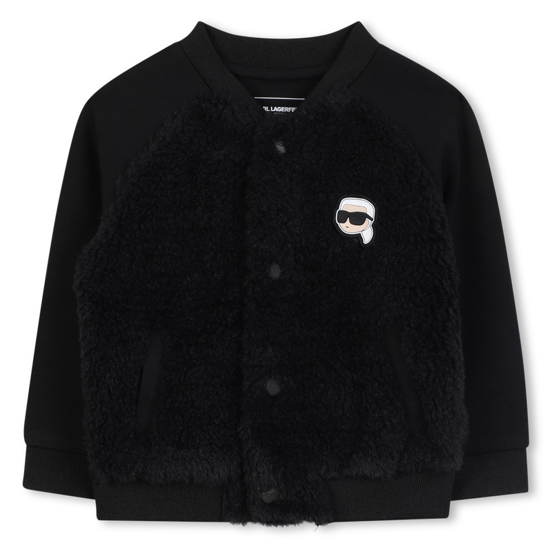 Bi-materiaal vest KARL LAGERFELD KIDS 
                        BOY