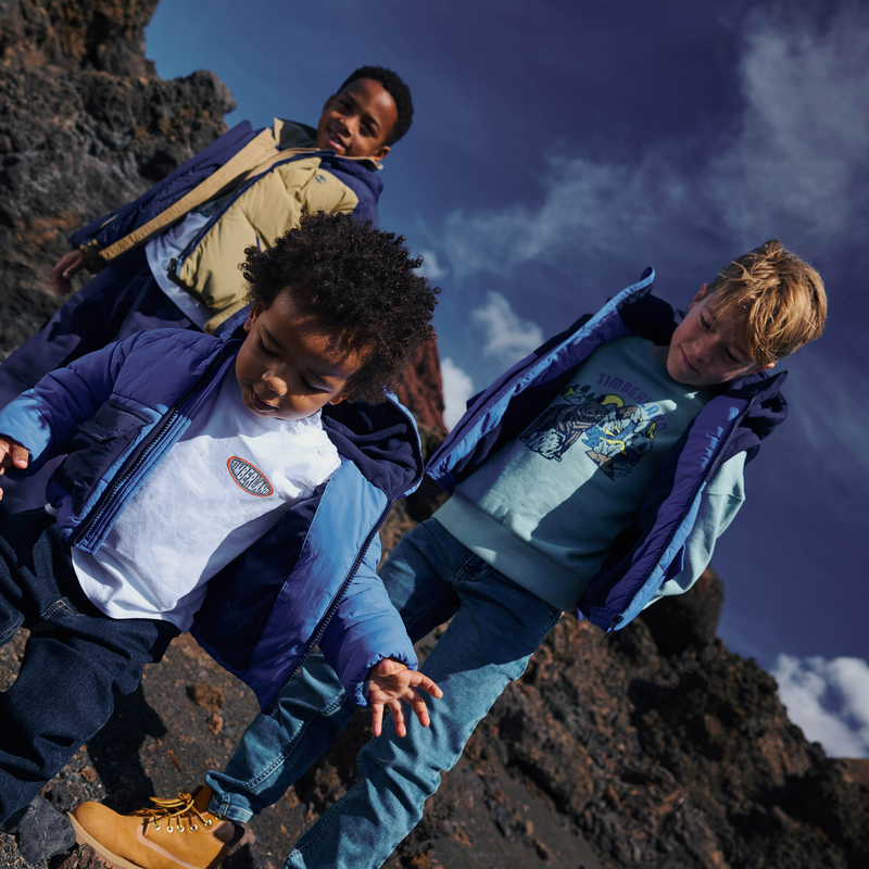 Sweatshirt van geborstelde fleece TIMBERLAND 
                        BOY