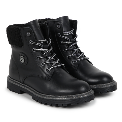 Leren boots met veters en rits BOSS GIRL