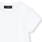 Geborduurde jurk korte mouwen KARL LAGERFELD KIDS 
                    GIRL
