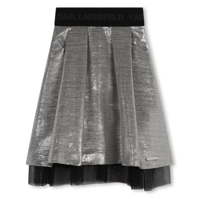 Halflange glanzende rok KARL LAGERFELD KIDS GIRL