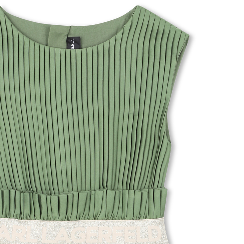 GEPLOOIDE JURK MET KORTE MOUWEN KARL LAGERFELD KIDS 
                        GIRL