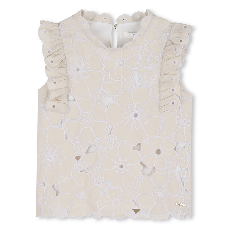 T-SHIRT MET BLOEMENBORDUURSEL CHLOE 
                        GIRL