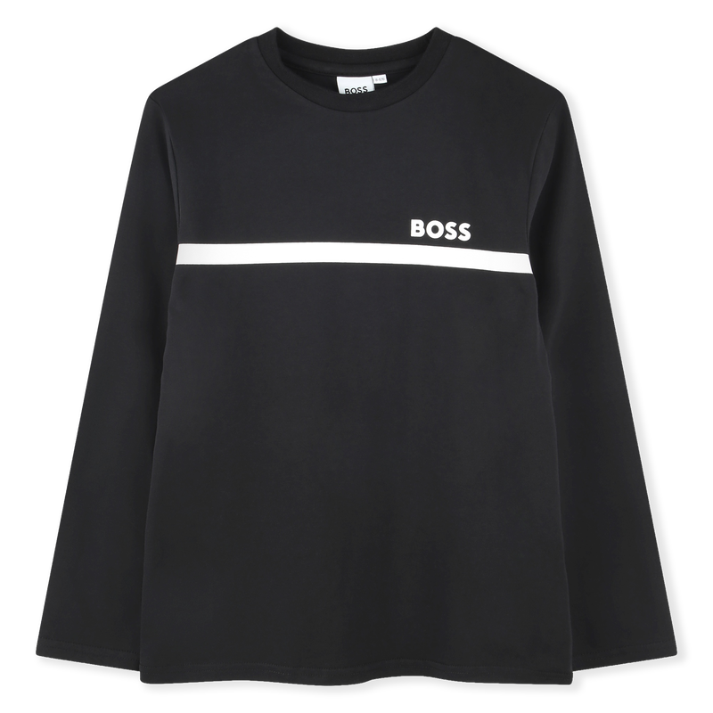 T-SHIRT MET LANGE MOUWEN BOSS 
                        BOY