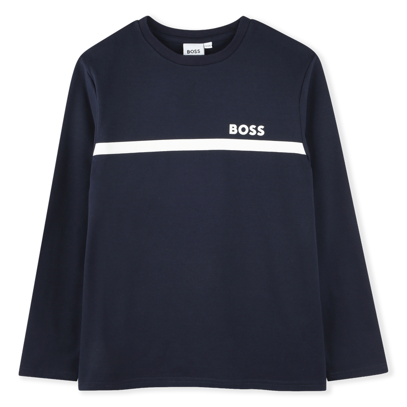 T-SHIRT MET LANGE MOUWEN BOSS 
                        BOY