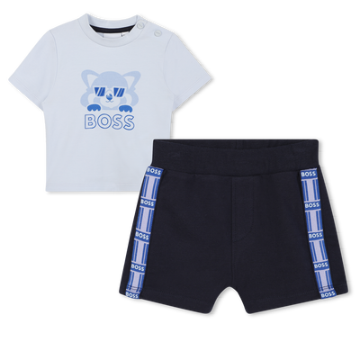 T-shirt met print en short BOSS BOY