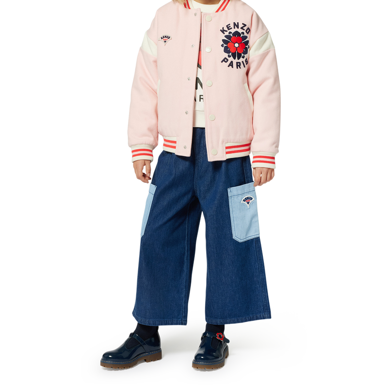 Geborduurde wollen jas KENZO KIDS 
                        GIRL
