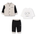 Vest en broek set in dubbele jersey KARL LAGERFELD KIDS 
                    BOY