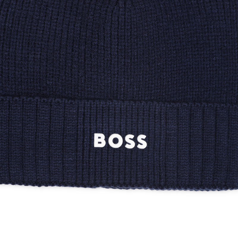 Gebreide muts met logo BOSS 
                        BOY