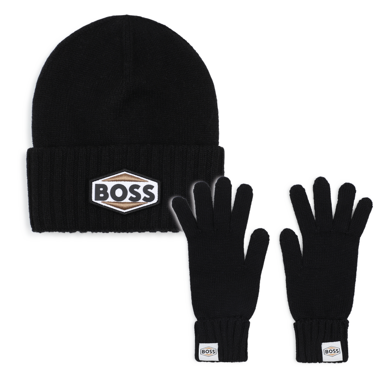 Muts en handschoenen set BOSS 
                        JONGEN