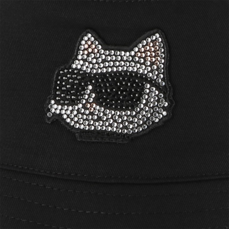 Katoenen hoed met brede randen KARL LAGERFELD KIDS 
                        GIRL