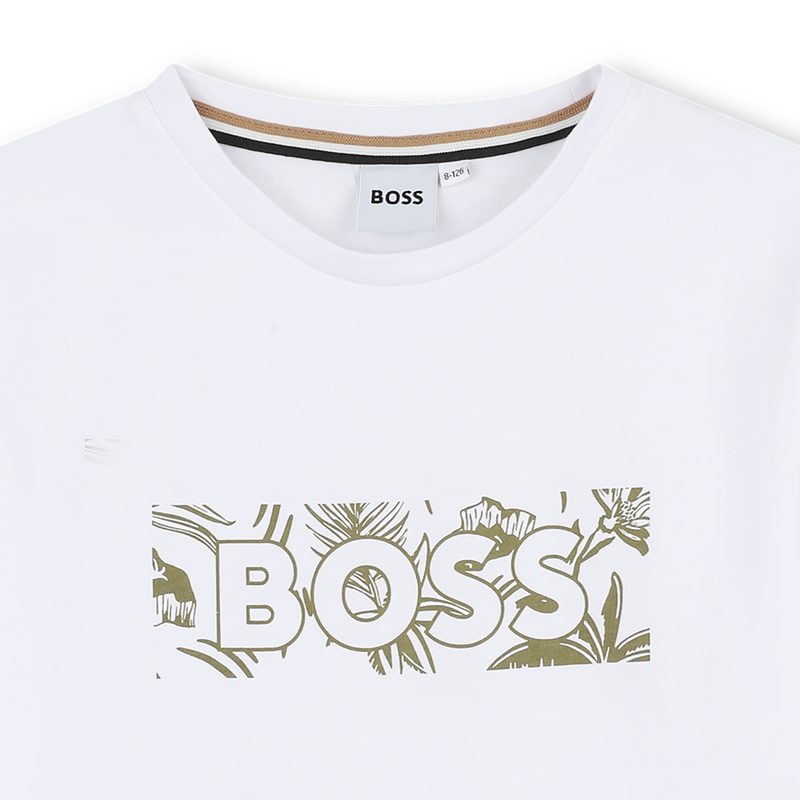 Katoenen T-shirt korte mouwen BOSS 
                        BOY