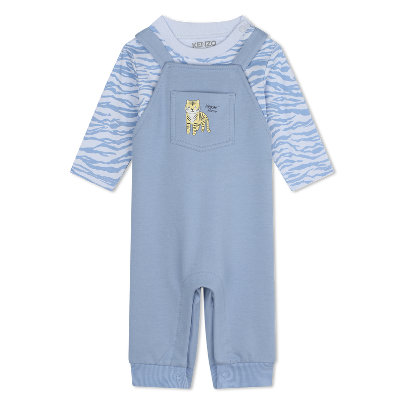 Katoenen T-shirt en tuinbroek KENZO KIDS 
                        BOY