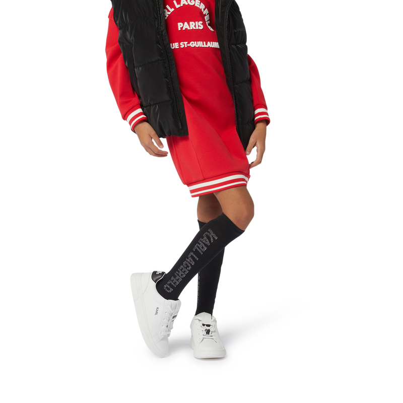 Leren sneakers met veters KARL LAGERFELD KIDS 
                        BOY