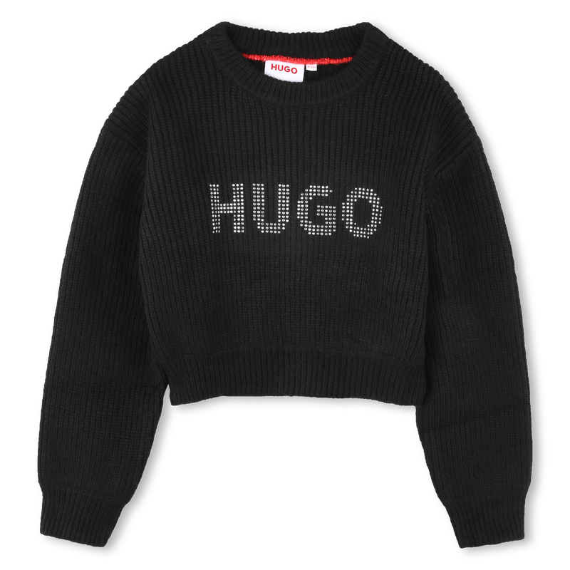 Korte trui met logo HUGO 
                        GIRL
