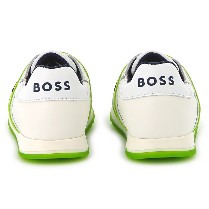 Sneakers met leer en visnet BOSS 
                        BOY