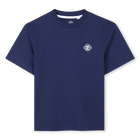 Wijd T-shirt met print, MIDDELEEUWS BLAUW, hi-res