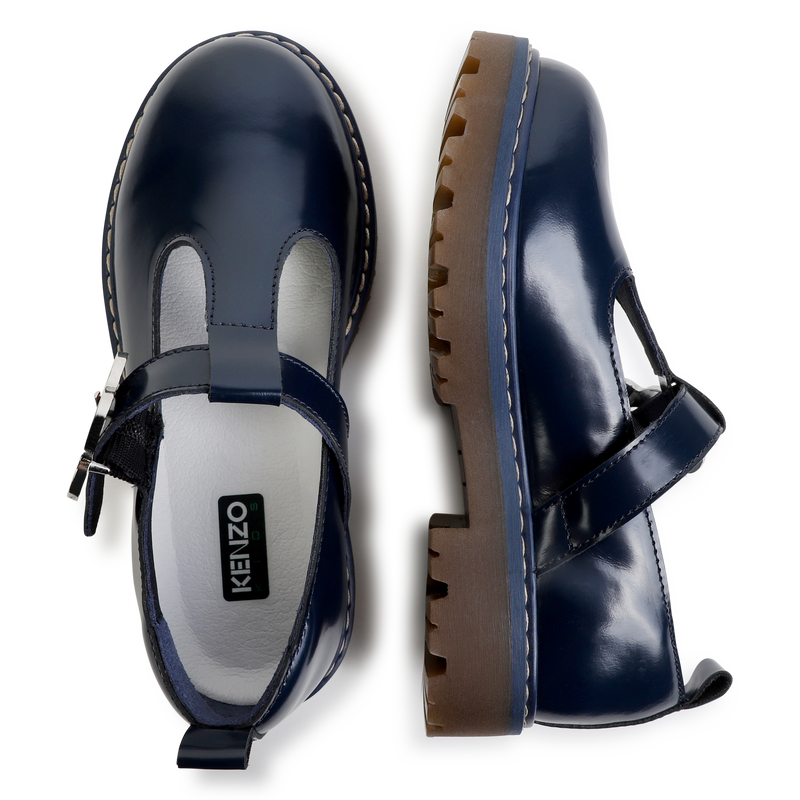 Leren ballerina's met gesp KENZO KIDS 
                        GIRL