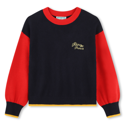 Gebreide trui met borduursel KENZO KIDS GIRL