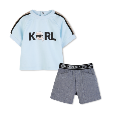 SET T-SHIRT EN KORTE BROEK KARL LAGERFELD KIDS BOY