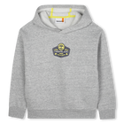 Fleece hoodie, SPIKKELGRIJS, hi-res