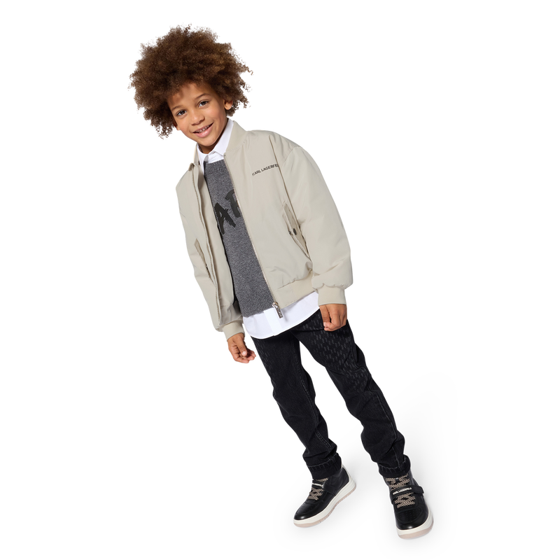 Bomber van canvas KARL LAGERFELD KIDS 
                        BOY