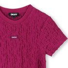 Jurk in wafelstof korte mouwen DKNY 
                    GIRL