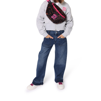 Sweatshirt met rits en bloemen HUGO GIRL