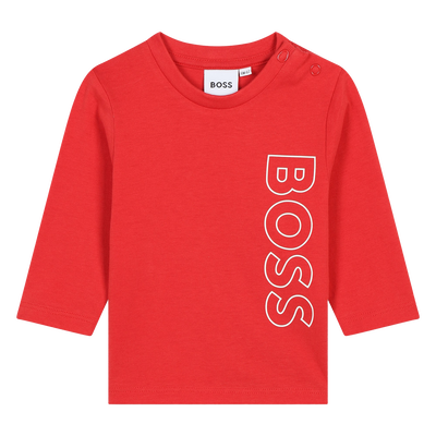 T-shirt met verticaal logo BOSS BOY