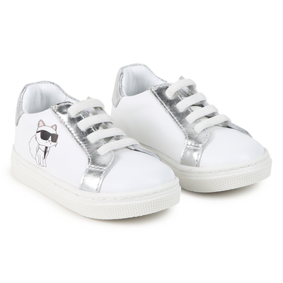 Lage lederen sneakers KARL LAGERFELD KIDS UNISEX