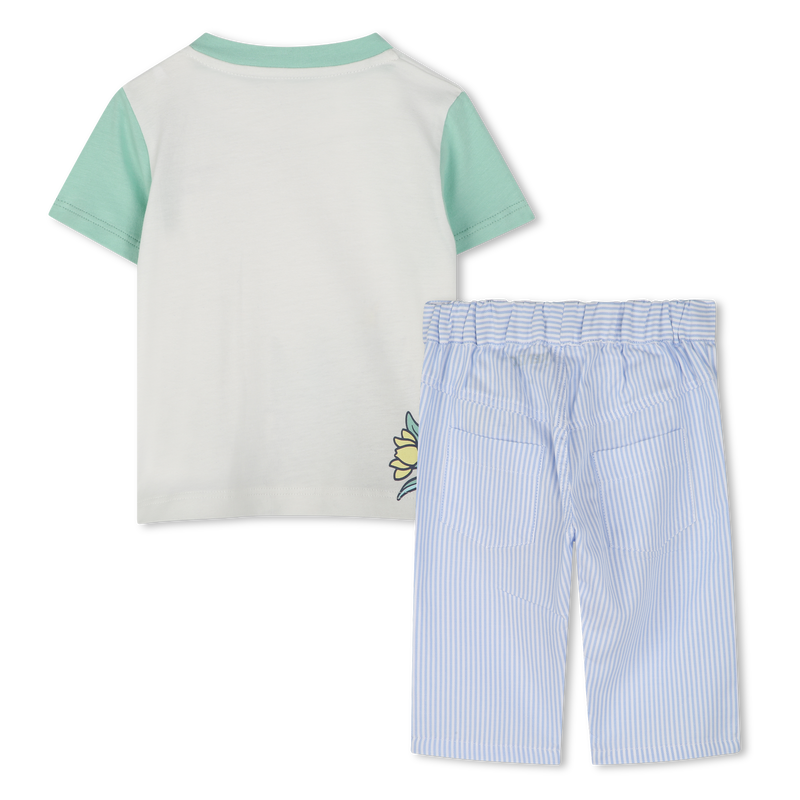 Katoenen T-shirt en broek KENZO KIDS 
                        BOY