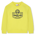 Sweatshirt van geborstelde fleece, NEON GEEL, hi-res