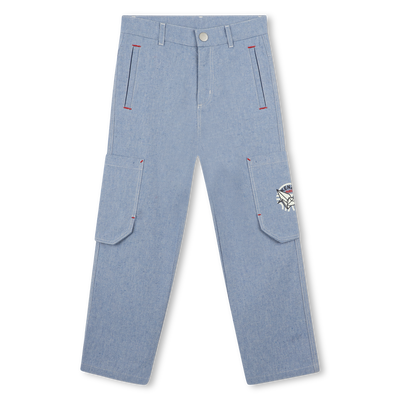 Katoenen broek met zakken KENZO KIDS BOY