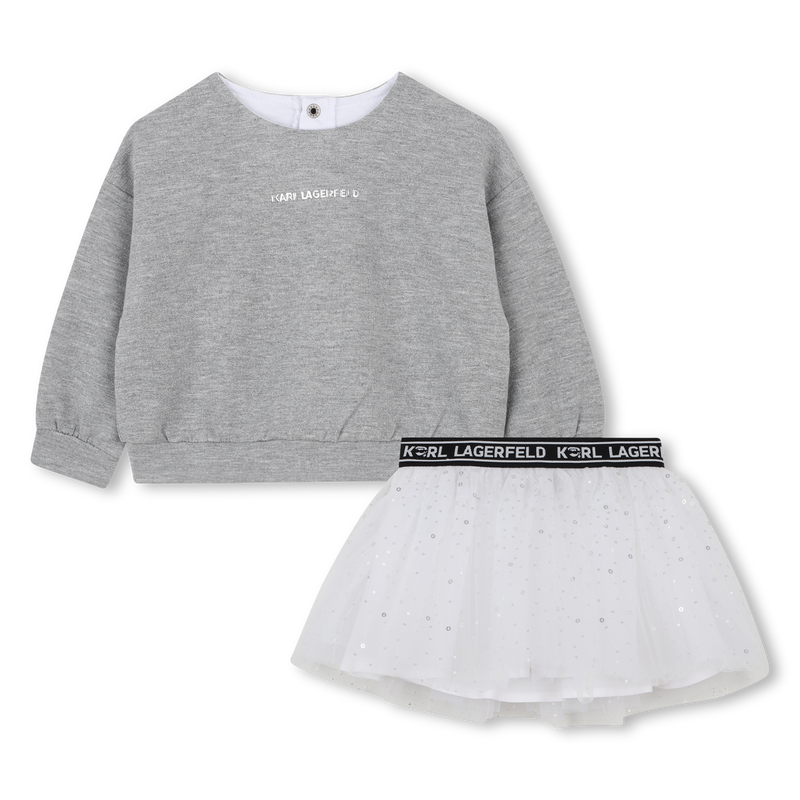 Set sweatshirt en rok KARL LAGERFELD KIDS 
                        GIRL