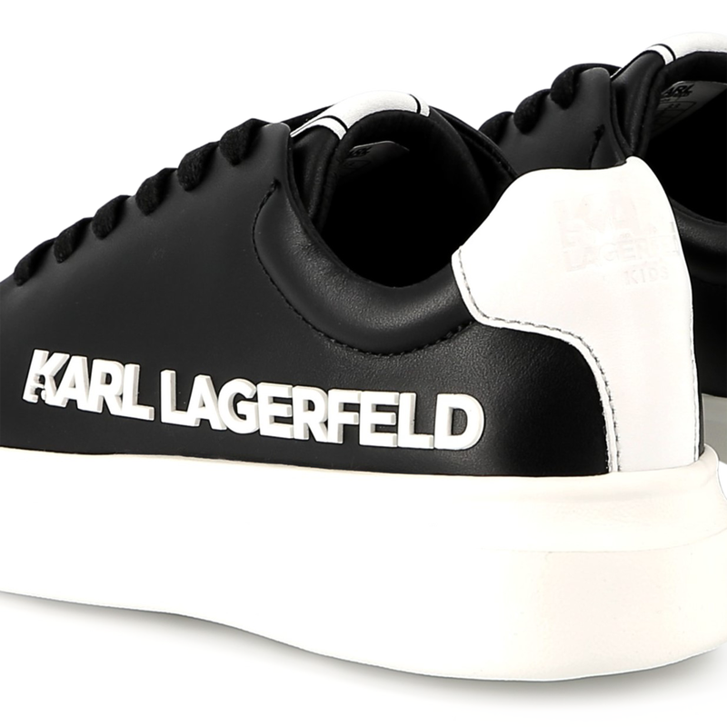 Leren sneakers met veters KARL LAGERFELD KIDS 
                        UNISEX