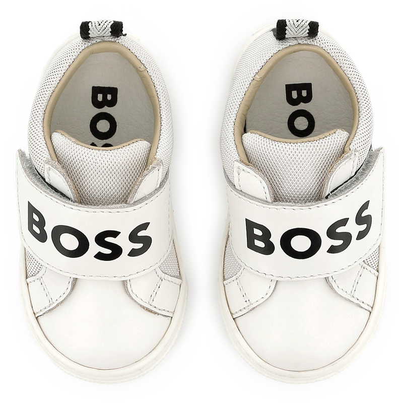 Leren sneakers met klittenband BOSS 
                        BOY