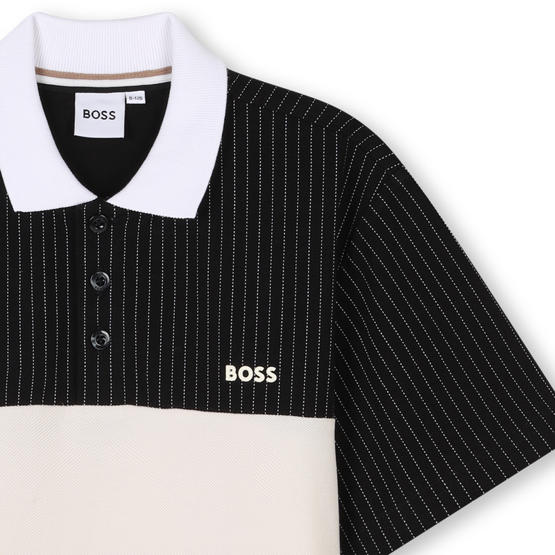 Polo met inzetstukken BOSS 
                        BOY