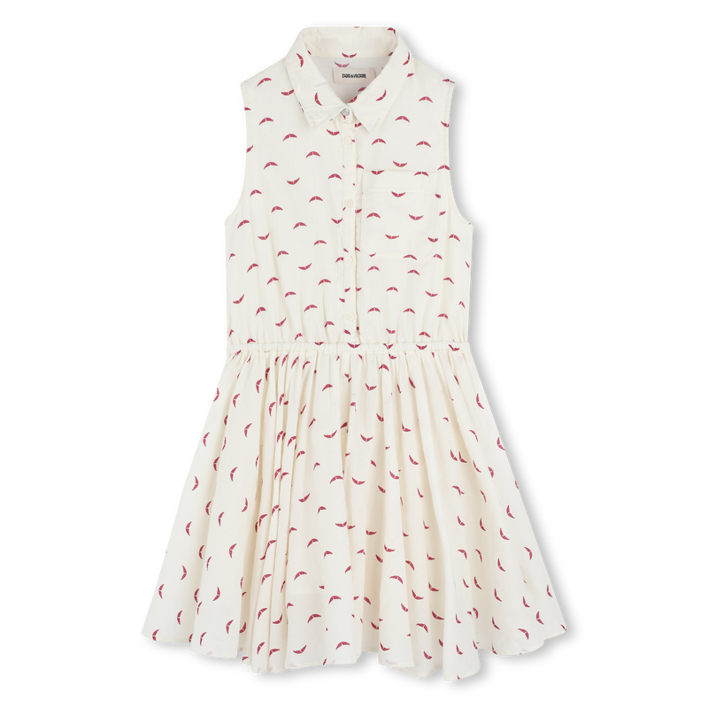 Mouwloze jurk met print