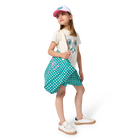 Korte broek met ruitjesprint KIDS AROUND 
                    GIRL