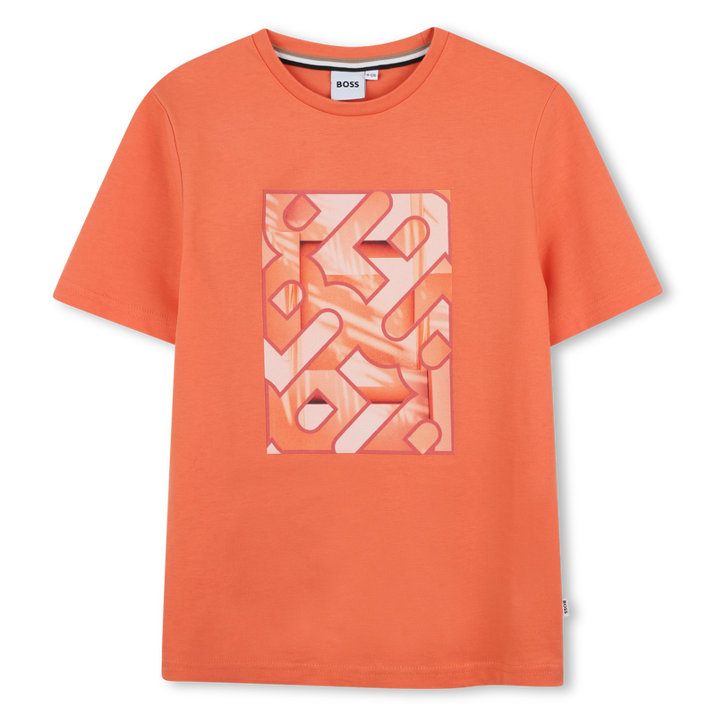 Katoenen T-shirt korte mouwen BOSS 
                        BOY