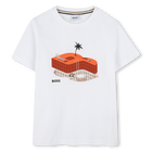 Katoenen T-shirt korte mouwen, WIT, hi-res