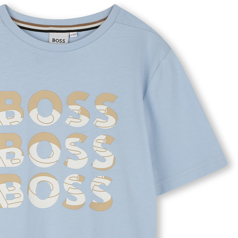 Katoenen T-shirt korte mouwen BOSS 
                        BOY