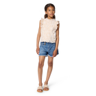 T-shirt met bloemenborduursel CHLOE 
                    GIRL