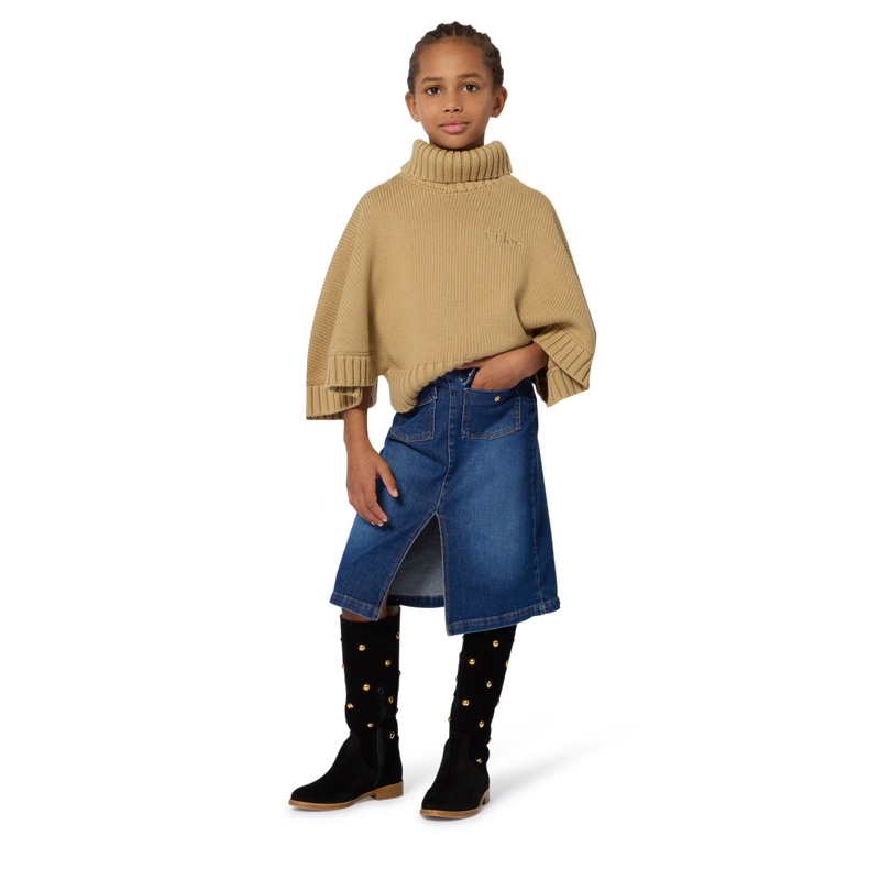 Midi rok van denim CHLOE 
                        GIRL