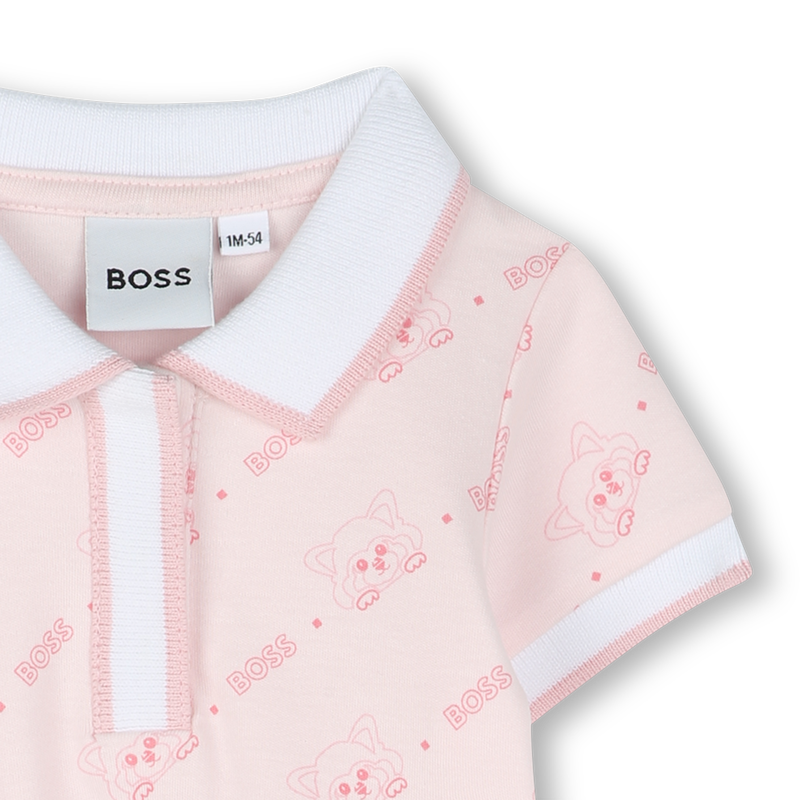 Jurk met print en polokraag BOSS 
                        GIRL
