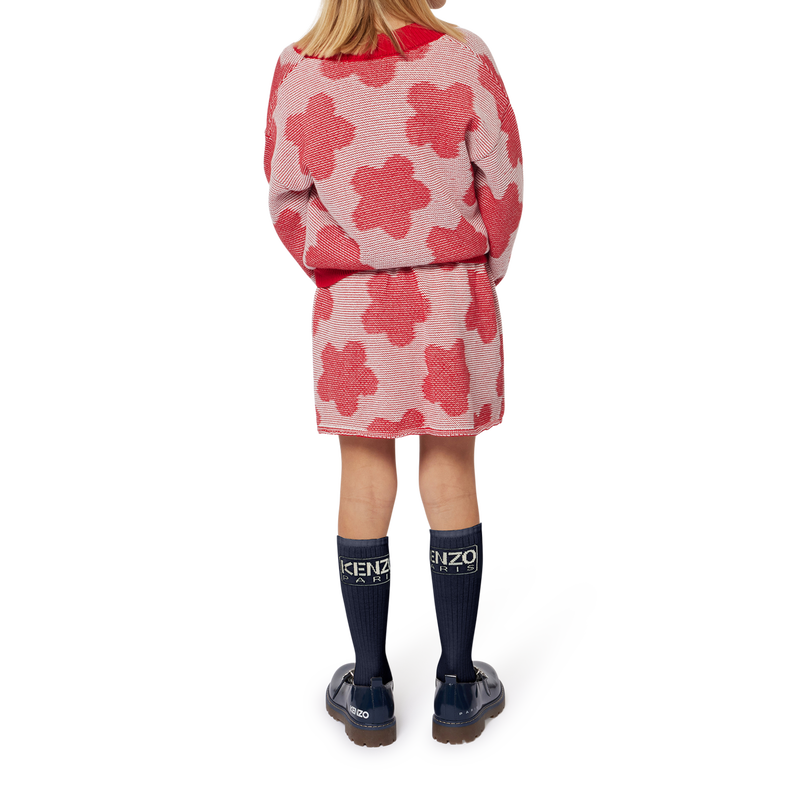 Geknoopt vestje met bloemen KENZO KIDS 
                        GIRL