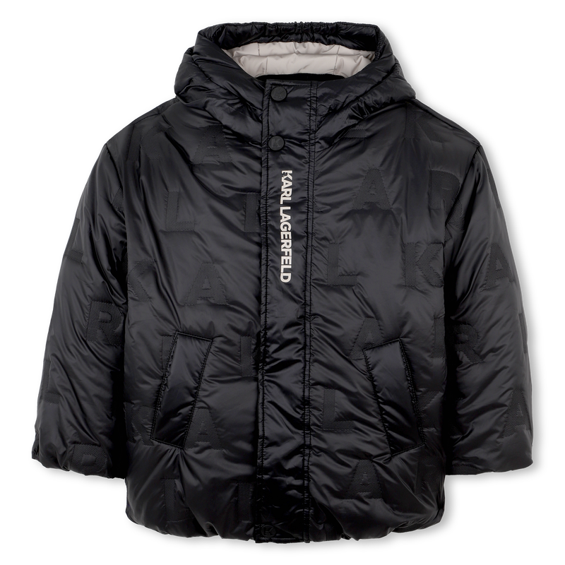 Polyester donsjack met capuchon KARL LAGERFELD KIDS 
                        BOY